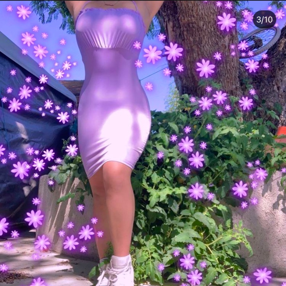 A lavender dress